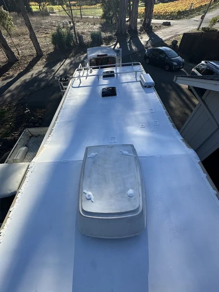 After — Roof Recoating and Resealing1986 Jamboree 28 feet RV
