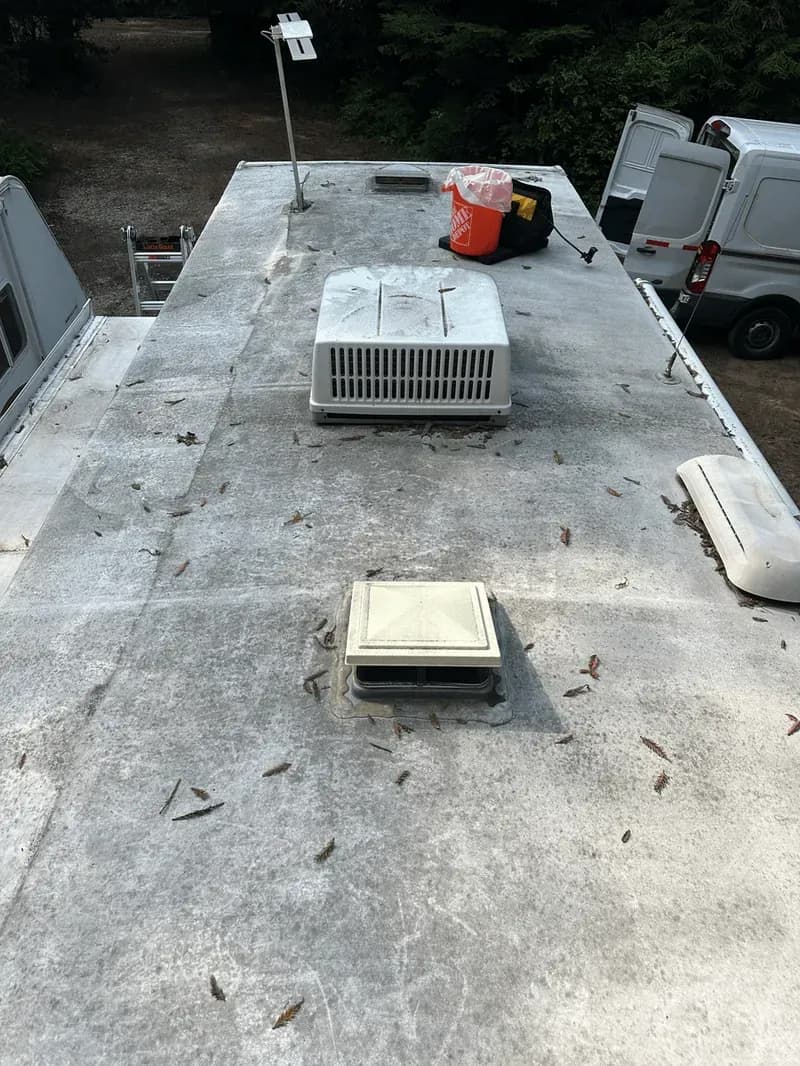 Before — Roof Recoating and Resealing